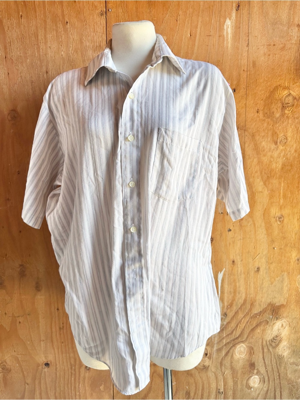Vintage Mervyns button up shirt sleeve shirt 70s grandpacore L